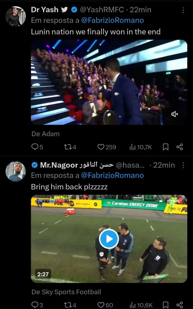 Repercussão via Twitter