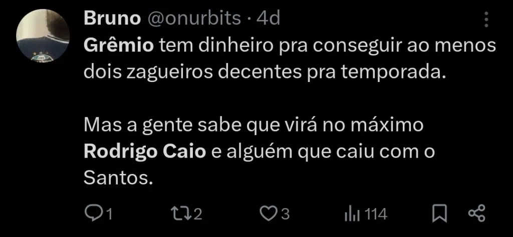 Repercussão via Twitter