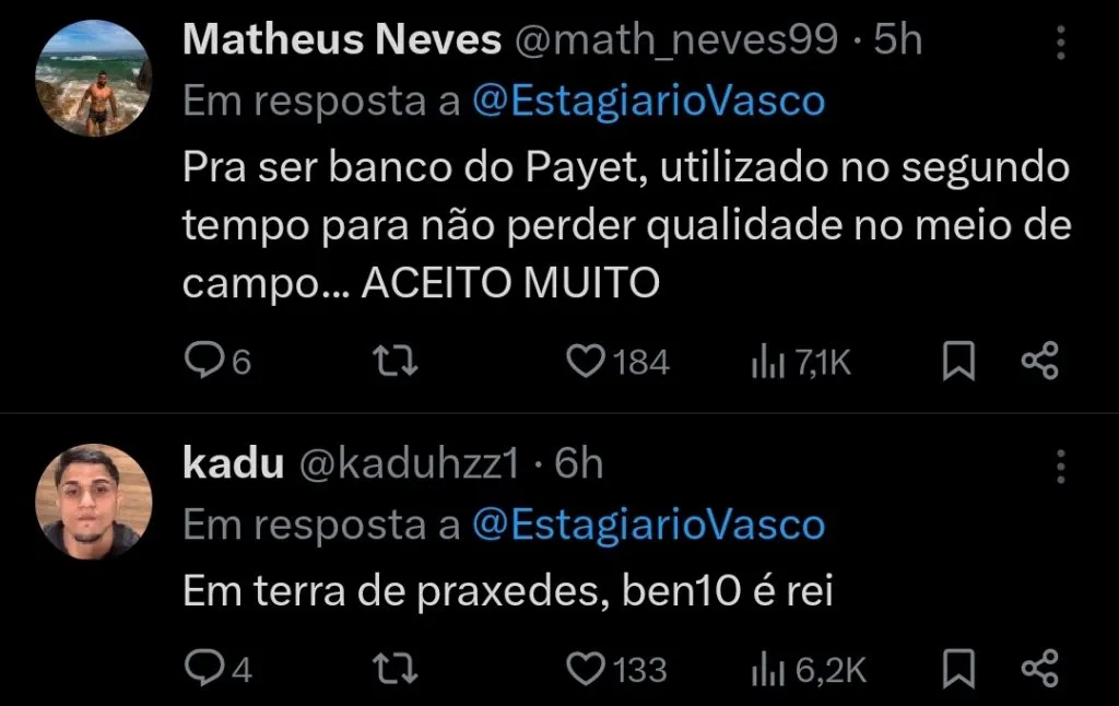 Repercussão via Twitter