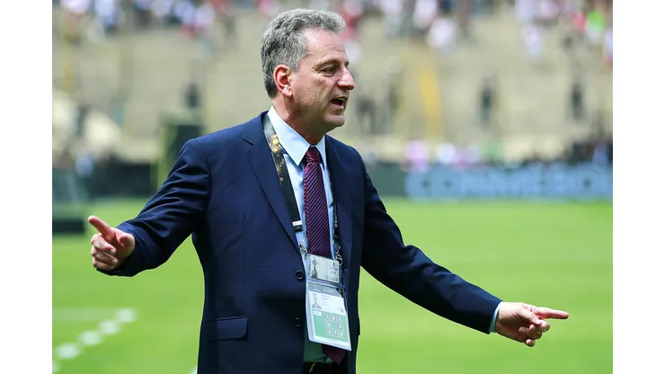 LIMA, PERU - NOVEMBER 23: Rodolfo Landim President of Flamengo prior to the final match of Copa CONMEBOL Libertadores 2019 between Flamengo and River Plate at Estadio Monumental on November 23, 2019 in Lima, Peru. (Photo by Daniel Apuy/Getty Images)