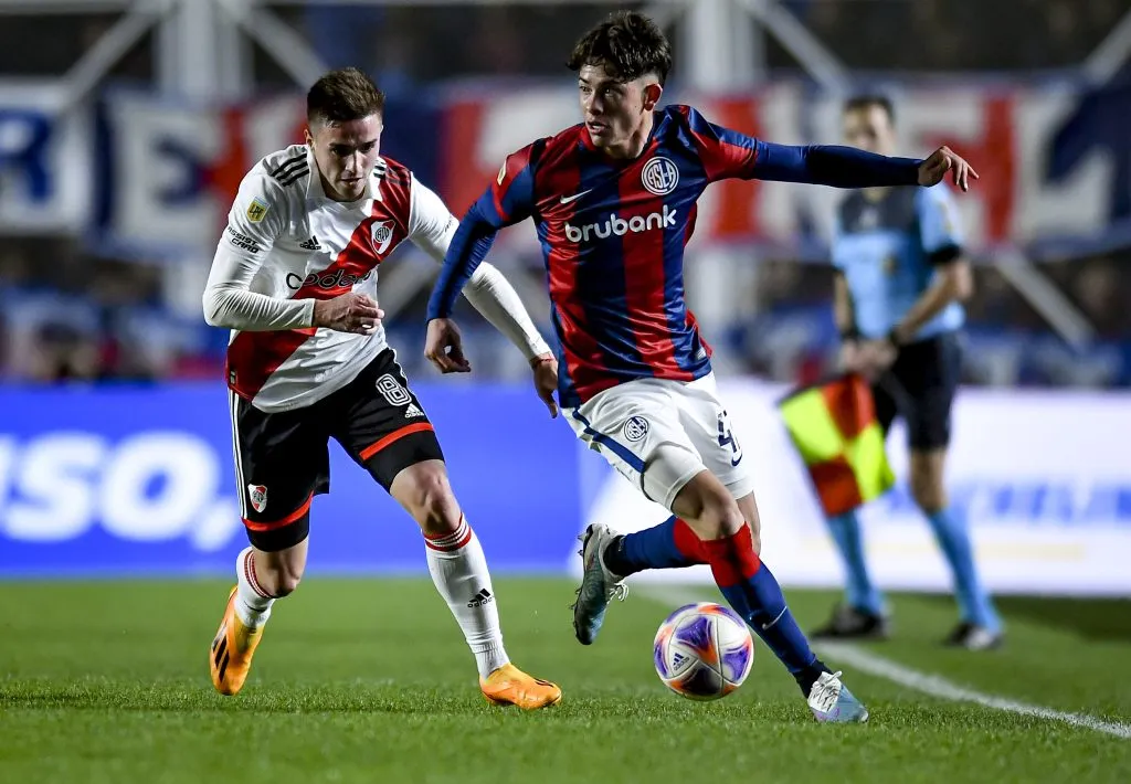 Agustin Giay em ação pelo San Lorenzo. Foto: Marcelo Endelli/Getty Images