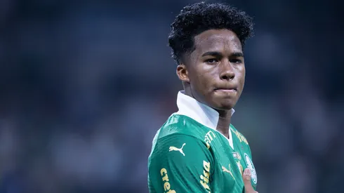 Endrick em partida pelo Palmeiras