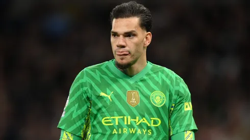 Ederson of Manchester City . (Photo by Justin Setterfield/Getty Images)