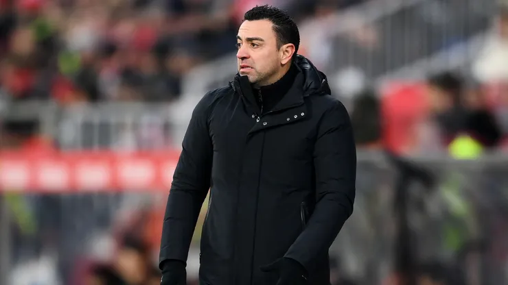 Xavi em partida pelo Barcelona