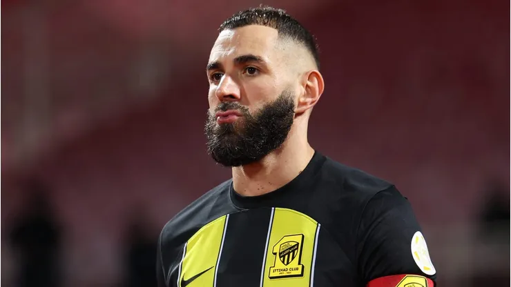 Karim Benzema, ex-Real Madrid, negocia com novo clube e pode deixar o Al-Ittihad. (Photo by Yasser Bakhsh/Getty Images)