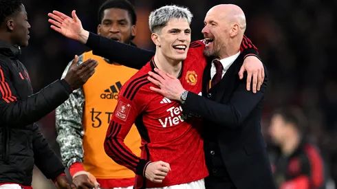 Garnacho comemora com Ten Hag