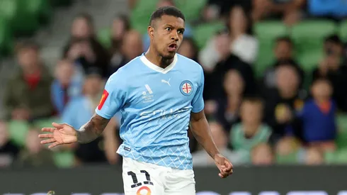 Léo Natel of Melbourne City . (Photo by Kelly Defina/Getty Images)