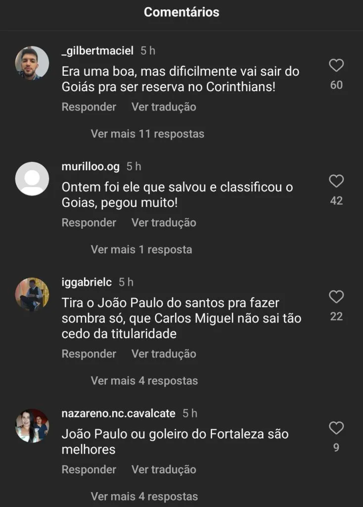 Repercussão via Instagram