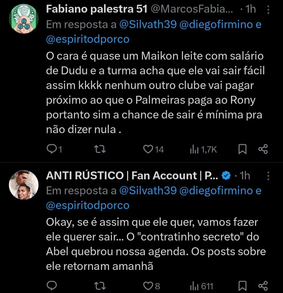 Repercussão via Twitter