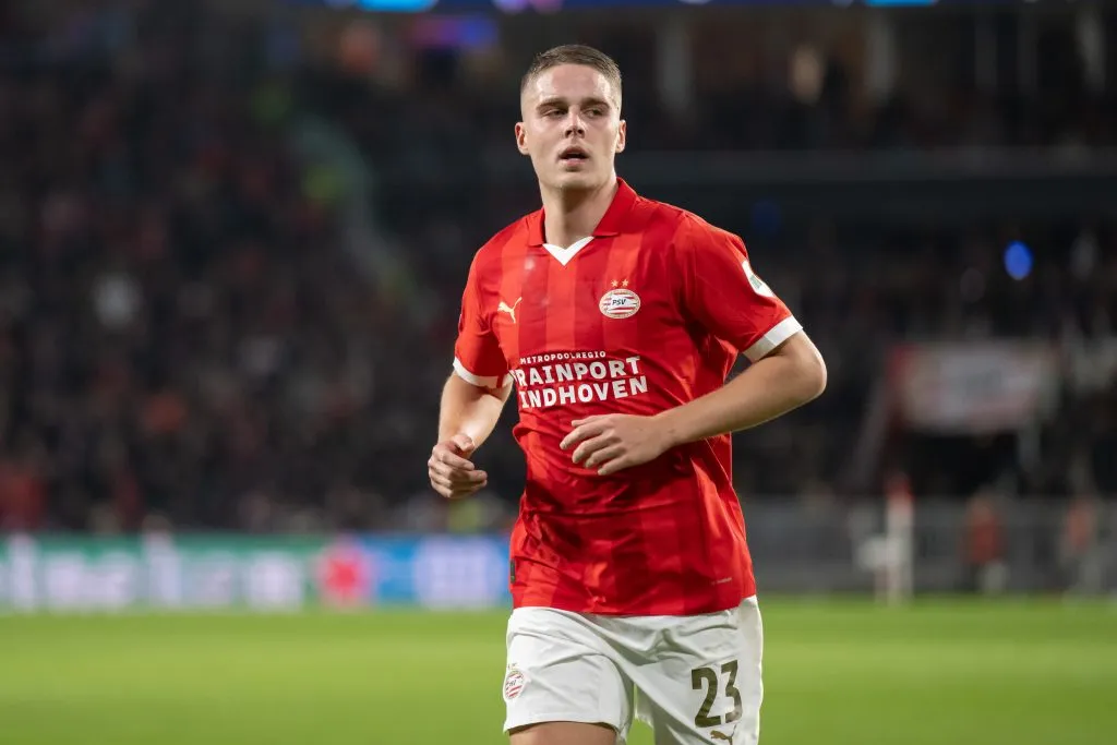 Joey Veerman of PSV . (Photo by Christian Kaspar-Bartke/Getty Images)