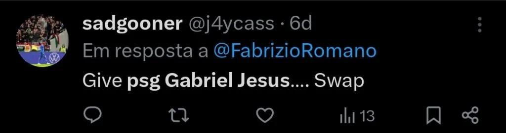 Repercussão via Twitter