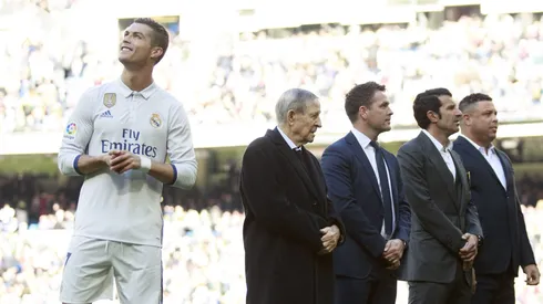 Disputa entre Cristiano Ronaldo e Fenômeno. Foto: Gonzalo Arroyo Moreno/Getty Images