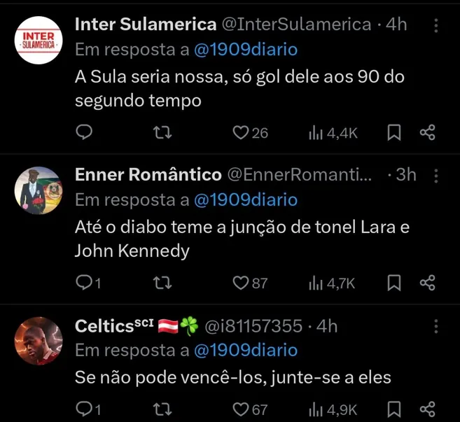 Repercussão via Twitter