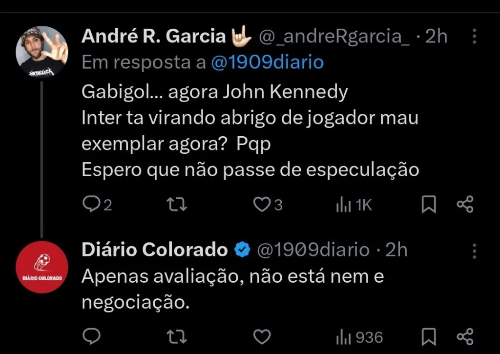 Repercussão via Twitter