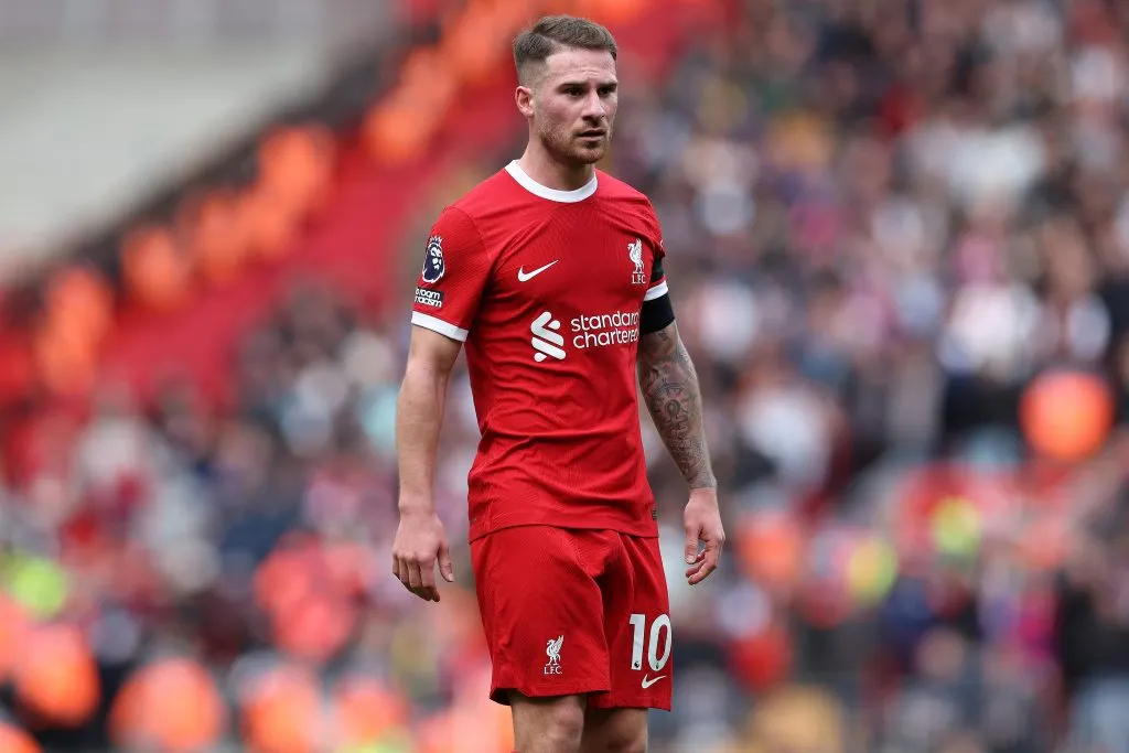 Mac Allister é o camisa 10 do Liverpool (Photo by Michael Steele/Getty Images)
