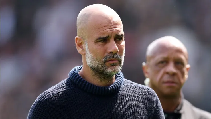 Pep Guardiola, Manager of Manchester City, . (Photo by Richard Heathcote/Getty Images)