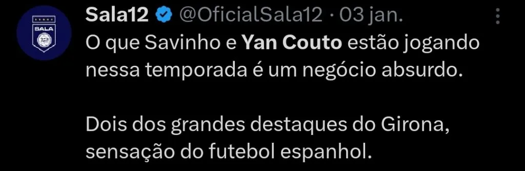 Repercussão via Twitter