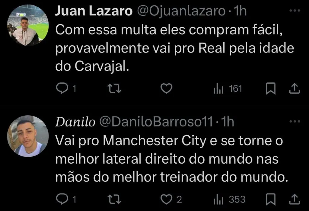 O que dizem os fanáticos.