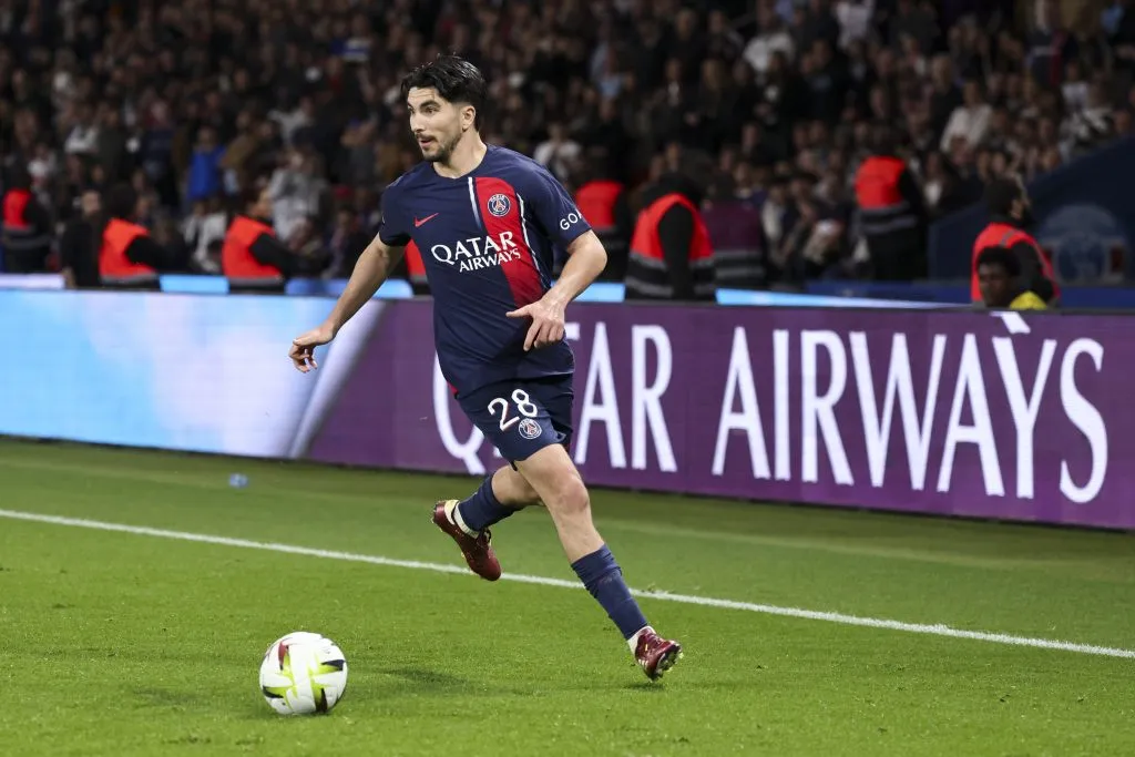Carlos Soler Barragan #28 of Paris Saint-Germain (Photo by Catherine Steenkeste/Getty Images for Qatar Airways)