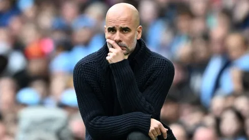 Pep Guardiola, Manager of Manchester City, . (Photo by Michael Regan/Getty Images)