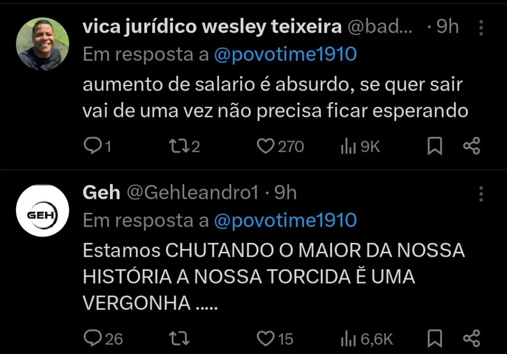 Repercussão via Twitter