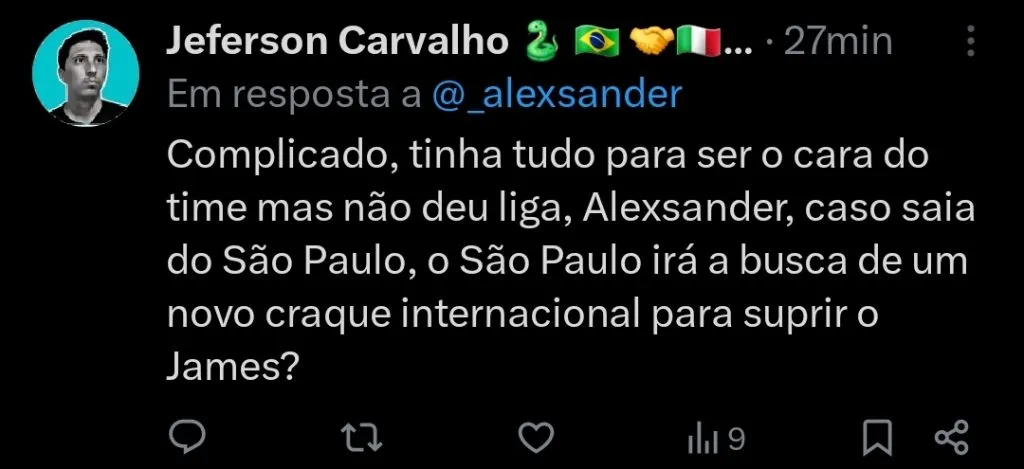 Repercussão via Twitter