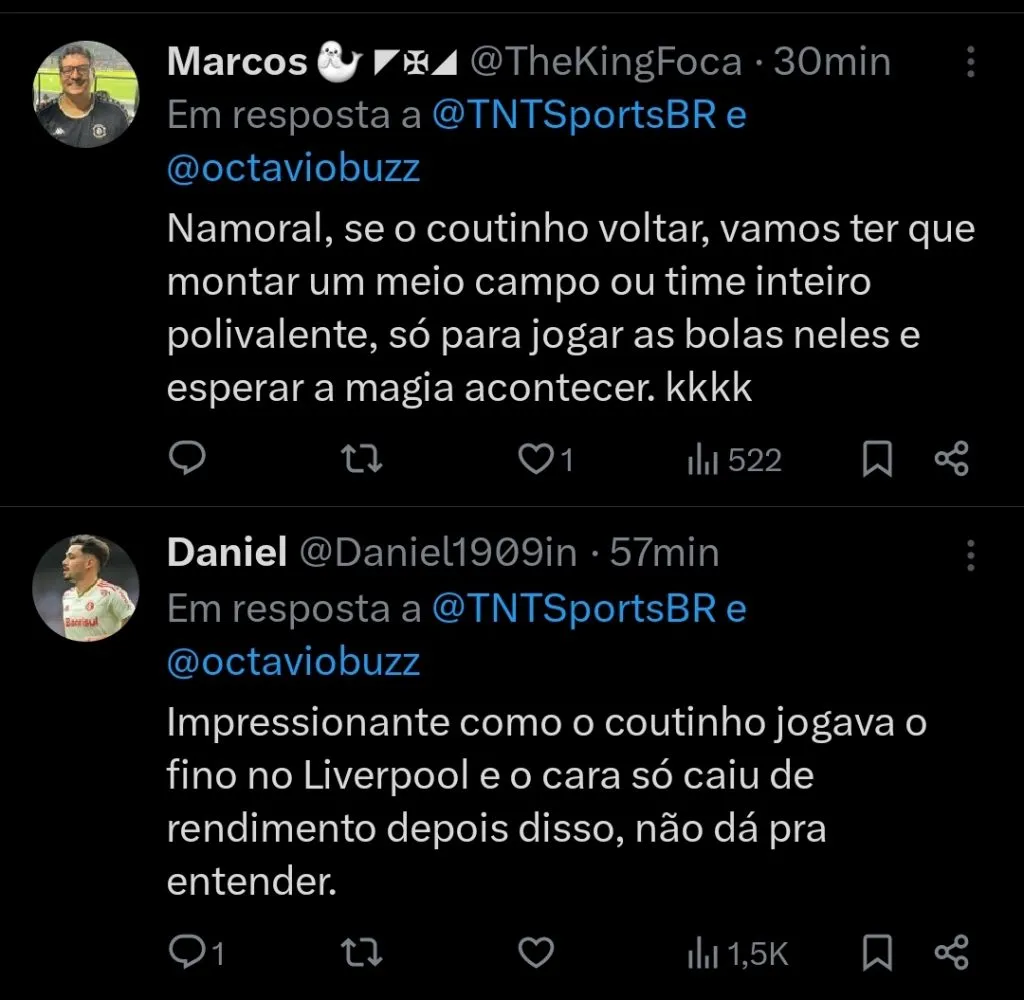 Repercussão via Twitter