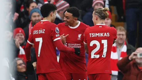Trent Alexander-Arnold of Liverpool . (Photo by Clive Brunskill/Getty Images)