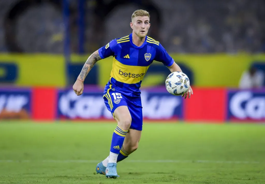 Nicolás Valentini em ação pelo Boca Juniors. (Photo by Marcelo Endelli/Getty Images)
