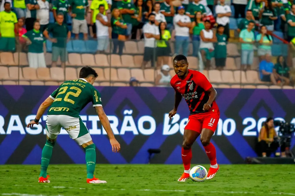 Nikão na partida de hoje contra o Palmeiras. Foto: Marco Miatelo/AGIF