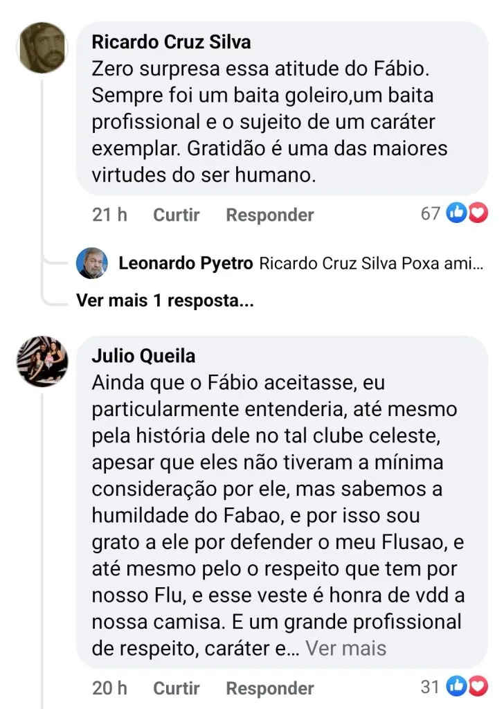 Repercussão via Facebook