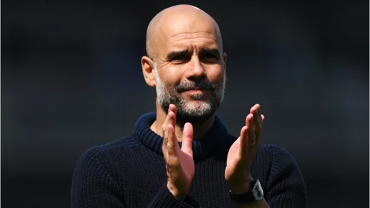 Pep Guardiola, Manager of Manchester City, . (Photo by Justin Setterfield/Getty Images)