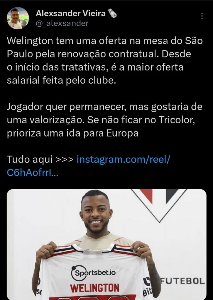 Repercussão via Twitter