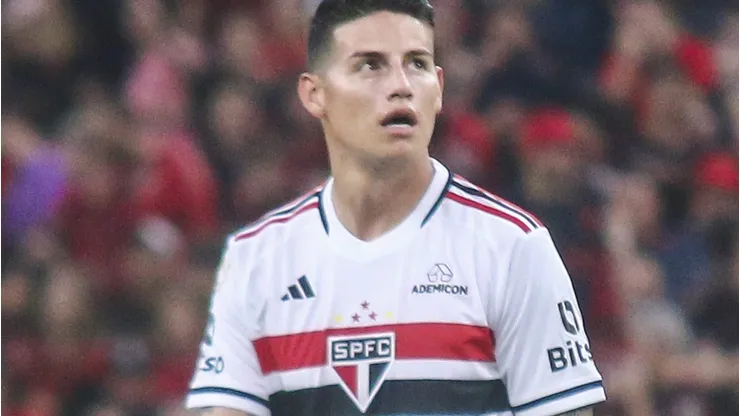 James Rodríguez pede salário de R$ 850 mil por mês para assinar com rival do São Paulo. Foto: Gabriel Machado/AGIF