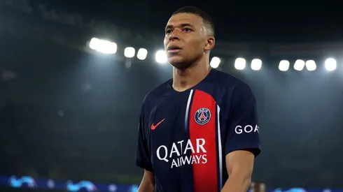 Kylian Mbappe of Paris Saint-Germain . (Photo by Richard Heathcote/Getty Images)