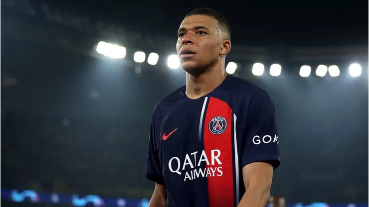 Kylian Mbappe of Paris Saint-Germain . (Photo by Richard Heathcote/Getty Images)