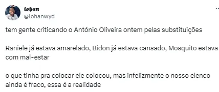 Torcida do Corinthians comenta sobre substituições de António 