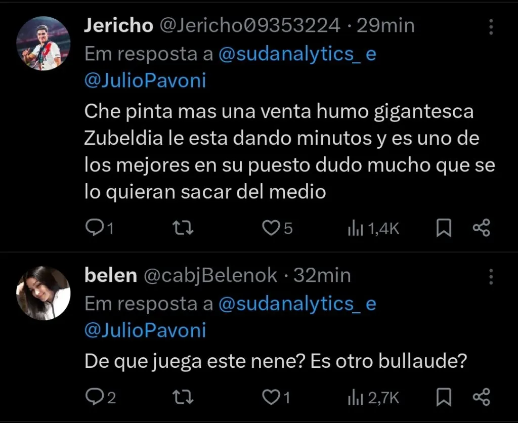 Repercussão via Twitter