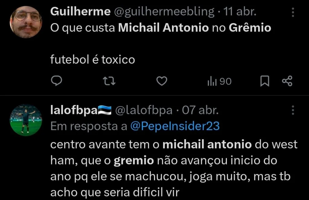 Repercussão via Twitter