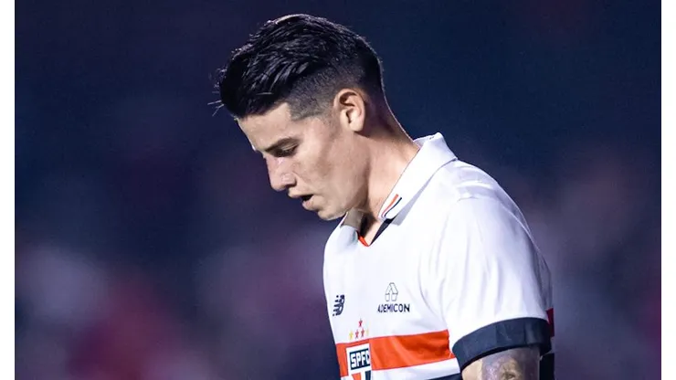 Técnico do São Paulo barra james rodriguez na libertadores. Foto: Leonardo Lima/AGIF