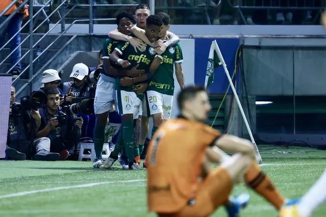 Estevao jogador do Palmeiras. Foto: Marcello Zambrana/AGIF