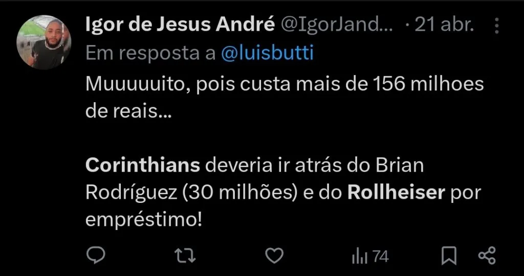Repercussão via Twitter