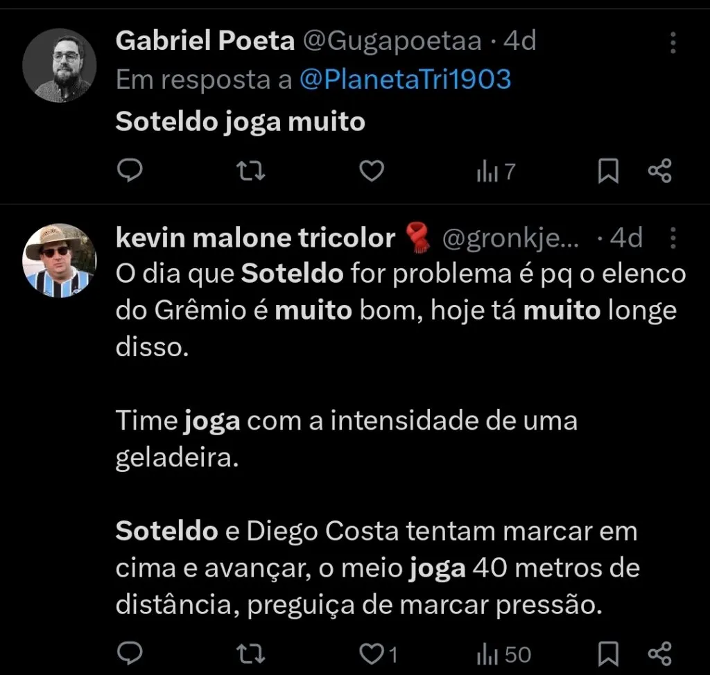 Repercussão via Twitter