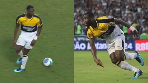 Bolasie revela pedido inusitado do árbitro. Foto Dir.: Reprodução Premiere e Foto Esq.: Celso da Luz | Criciúma EC