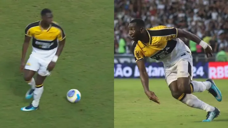 Bolasie revela pedido inusitado do árbitro. Foto Dir.: Reprodução Premiere e Foto Esq.: Celso da Luz | Criciúma EC