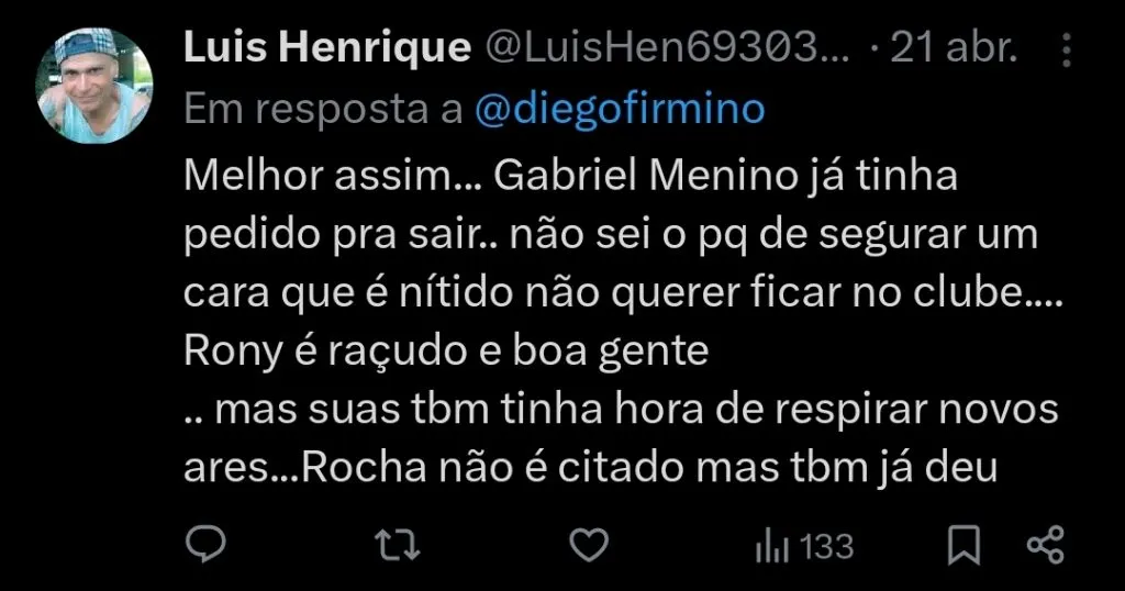 Repercussão via Twitter