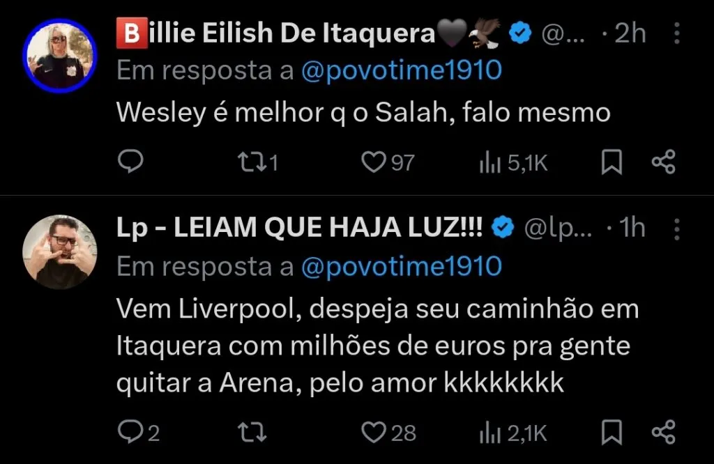 Repercussão via Twitter