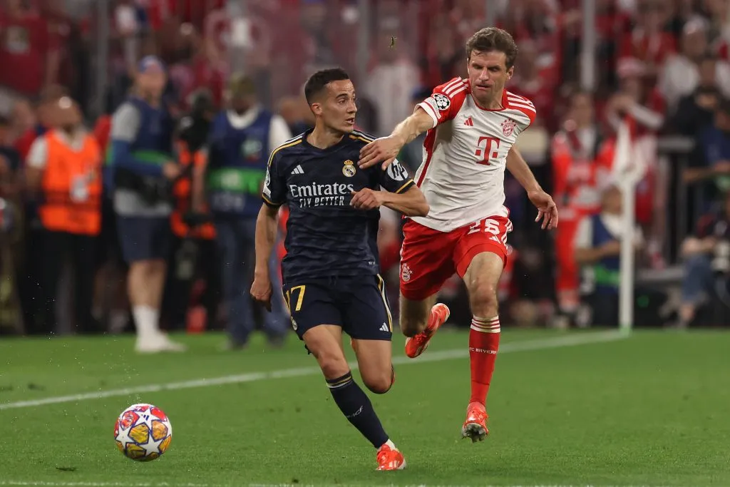 Vázquez vs Bayern. (Photo by Alexander Hassenstein/Getty Images)