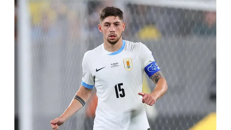 Valverde em campo pelo Uruguai na goleada sobre a Bolívia na Copa América. (Associated Press / Alamy Stock Photo)