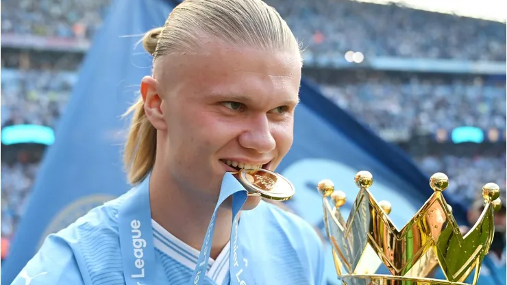 Barcelona já sabe o quanto terá de pagar ao Manchester City para anunciar Haaland. (Photo by Michael Regan/Getty Images)